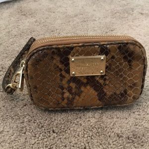 Michael Kors snake skin wristlet